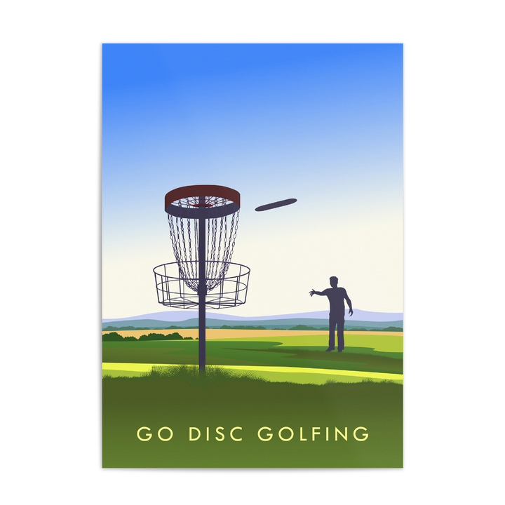Go Disc Golfing Travel Poster