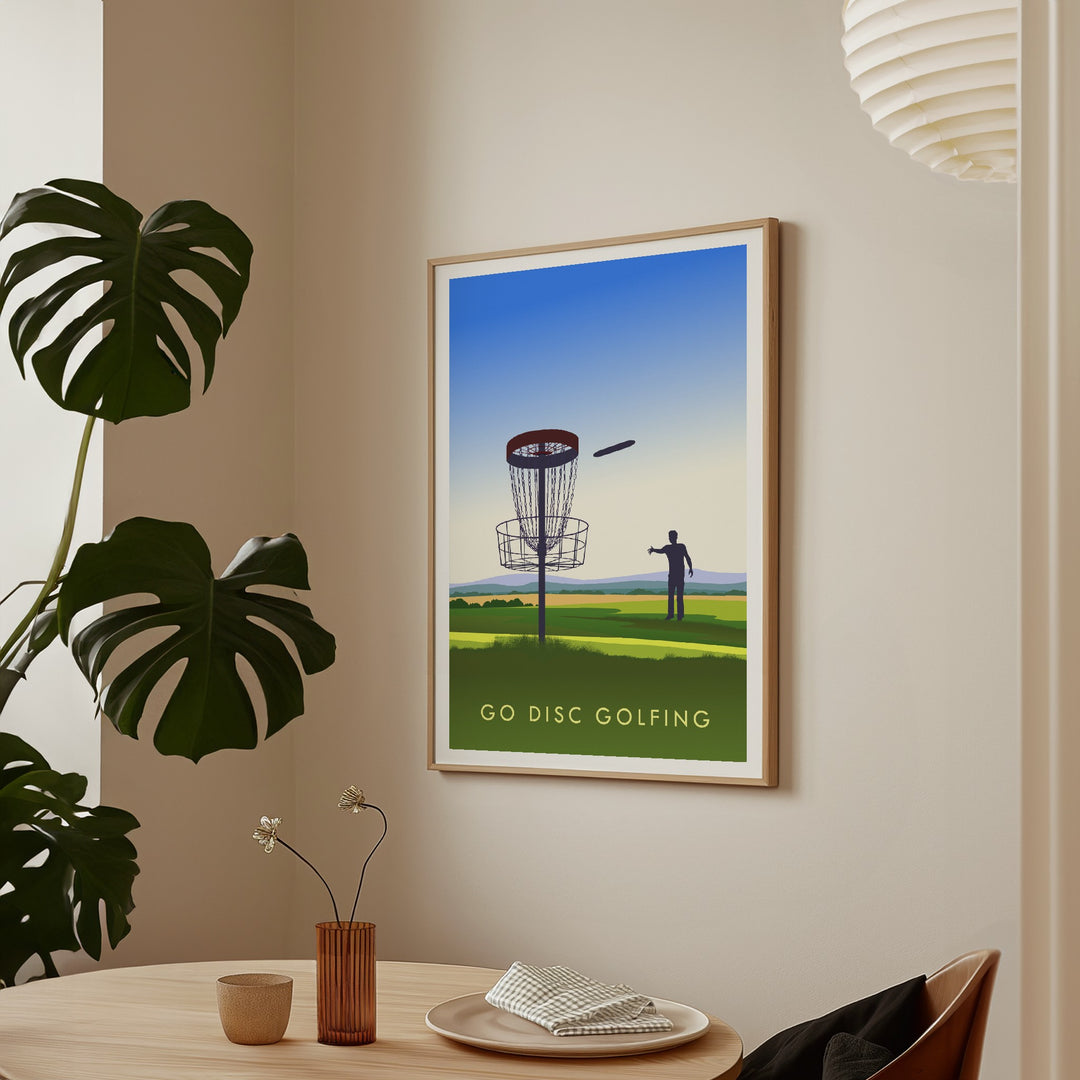 Go Disc Golfing Travel Poster