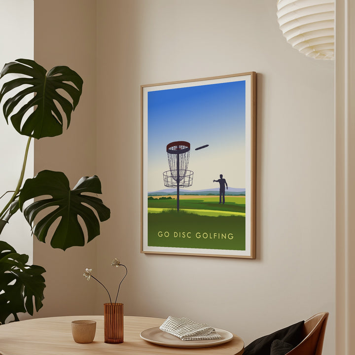 Go Disc Golfing Travel Poster