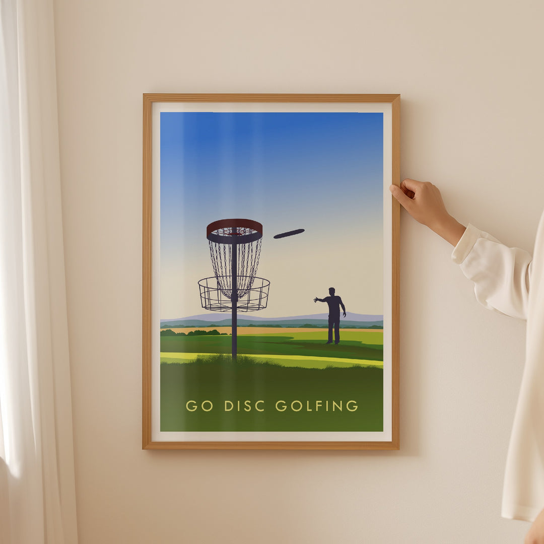 Go Disc Golfing Travel Poster