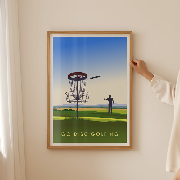 Go Disc Golfing Travel Poster