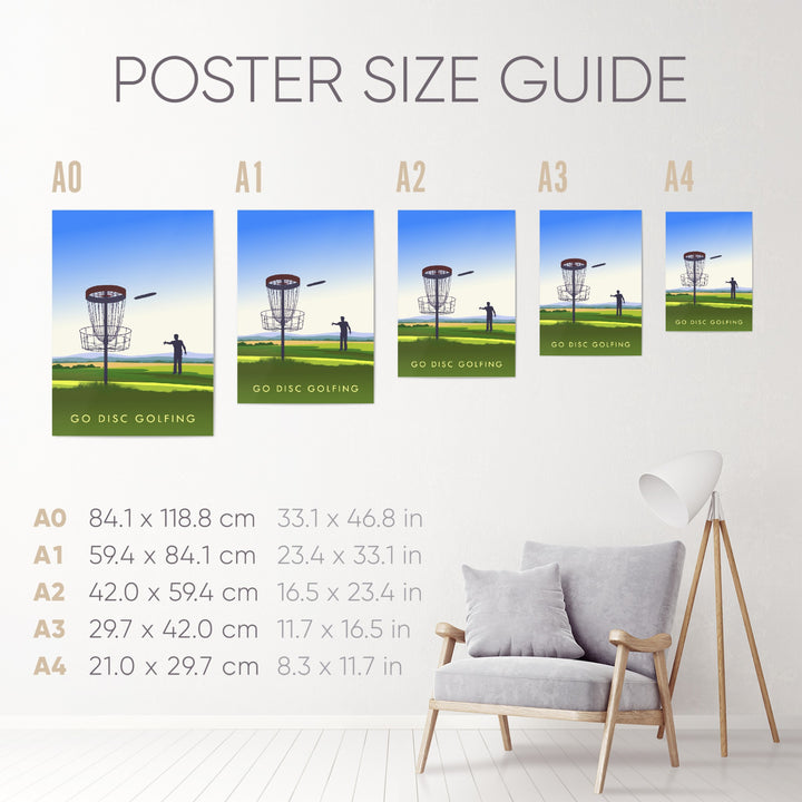 Go Disc Golfing Travel Poster