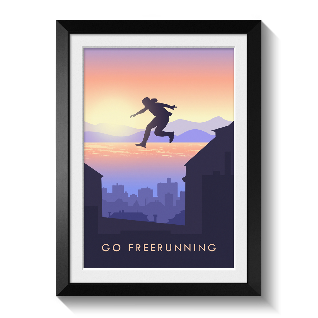 Go Freerunning Travel Poster