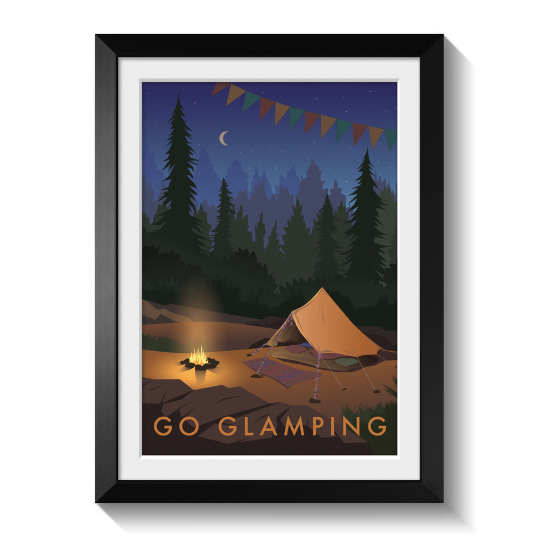 Go Glamping Travel Poster