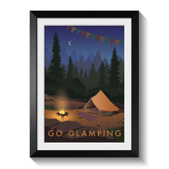 Go Glamping Travel Poster