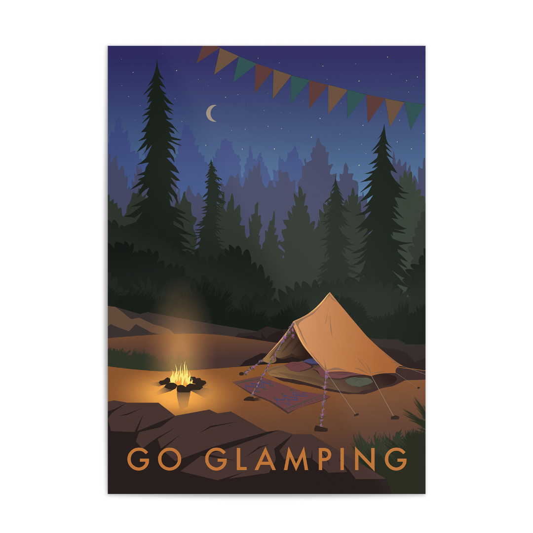 Go Glamping Travel Poster