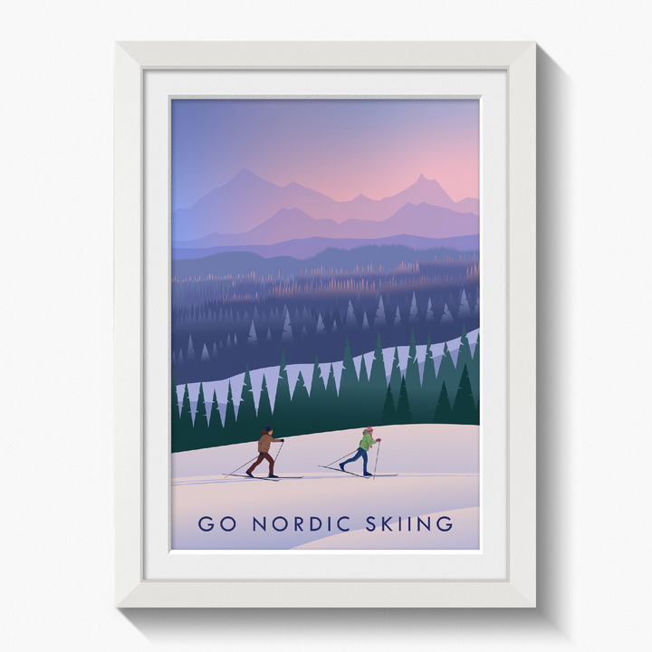 Go Nordic Skiing Travel Poster