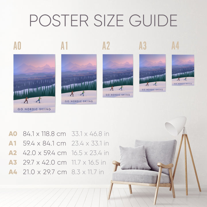Go Nordic Skiing Travel Poster