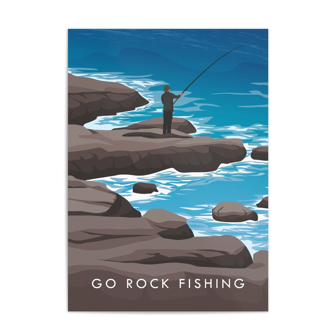 Go Rock Fishing Travel Poster