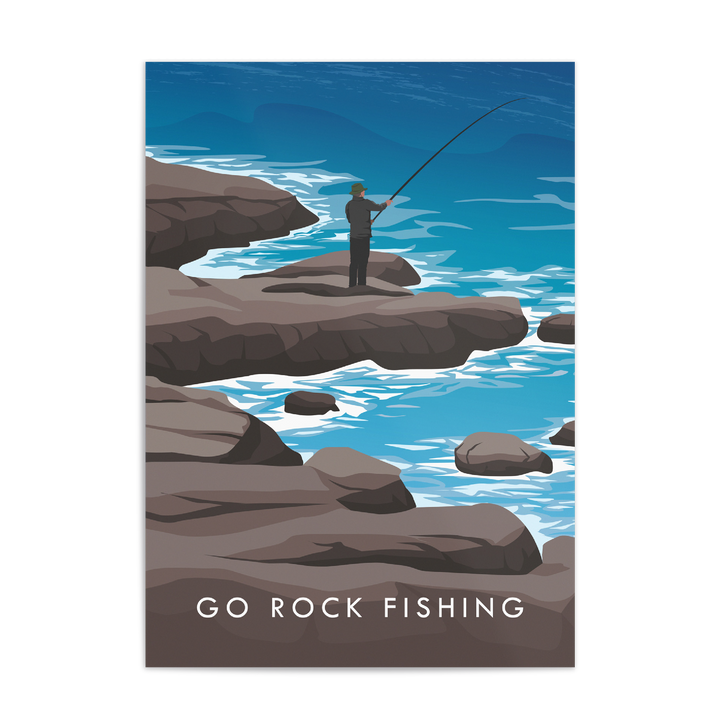Go Rock Fishing Travel Poster