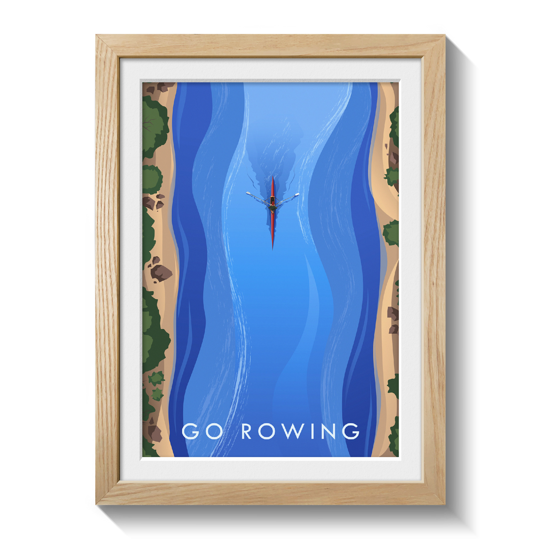 Go Rowing Travel Poster