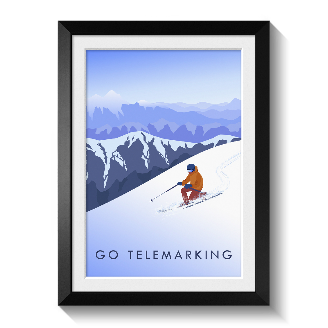 Go Telemarking Travel Poster
