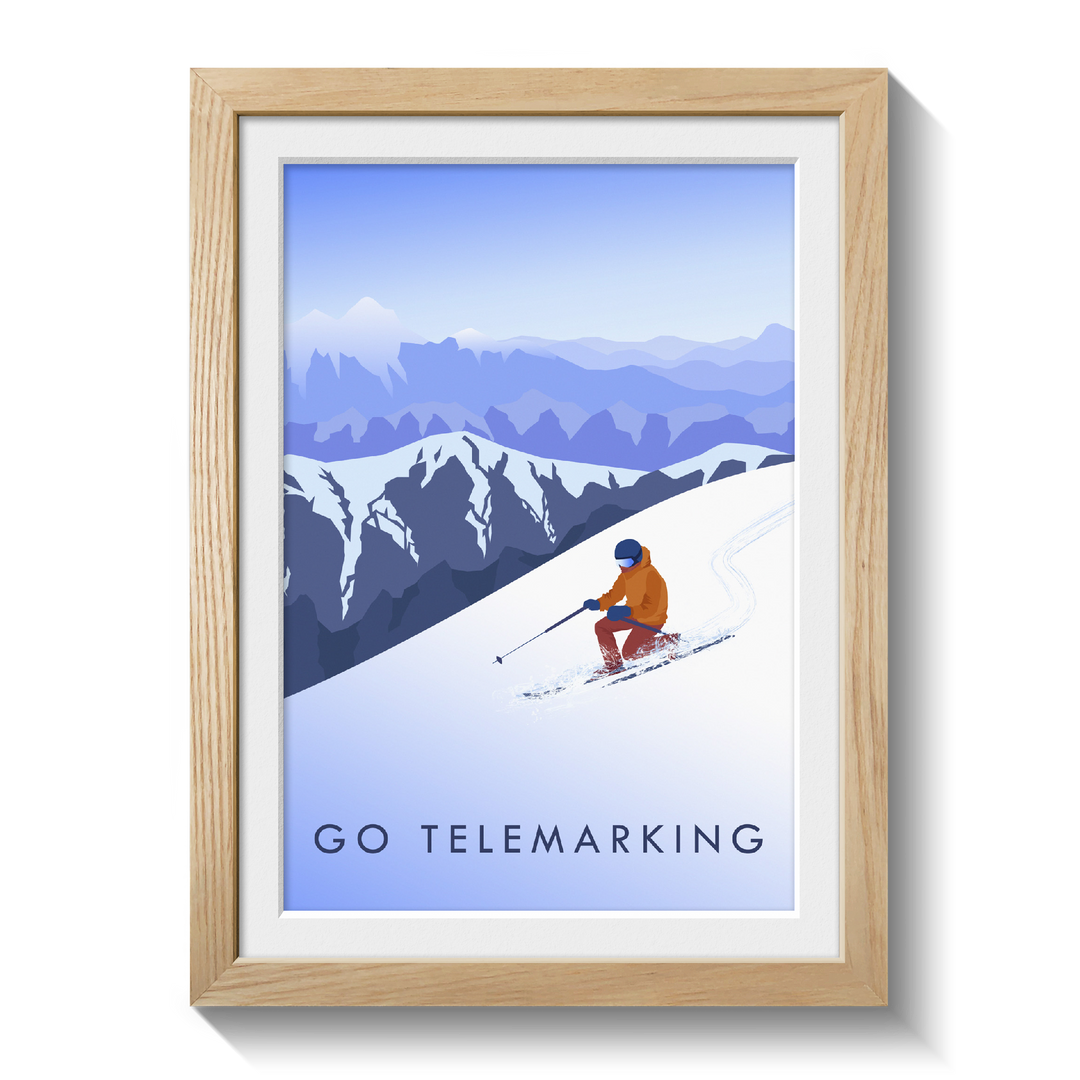 Go Telemarking Travel Poster