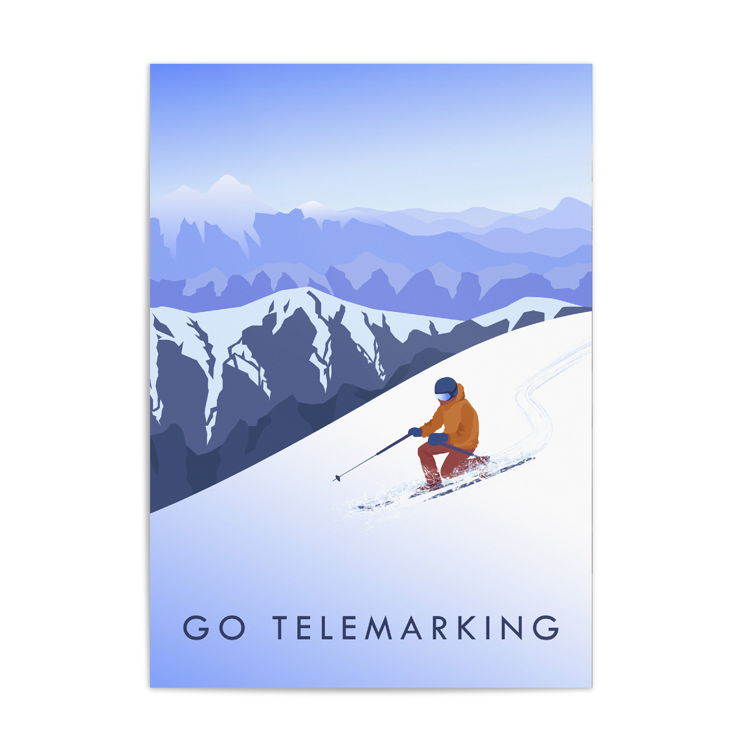Go Telemarking Travel Poster