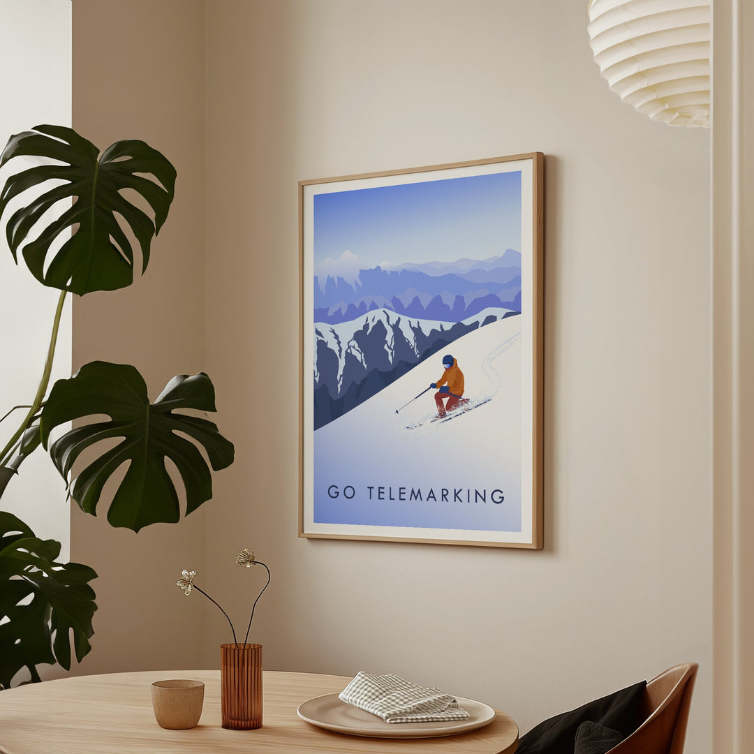 Go Telemarking Travel Poster