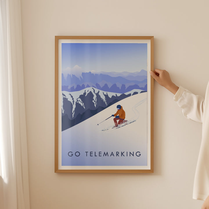 Go Telemarking Travel Poster