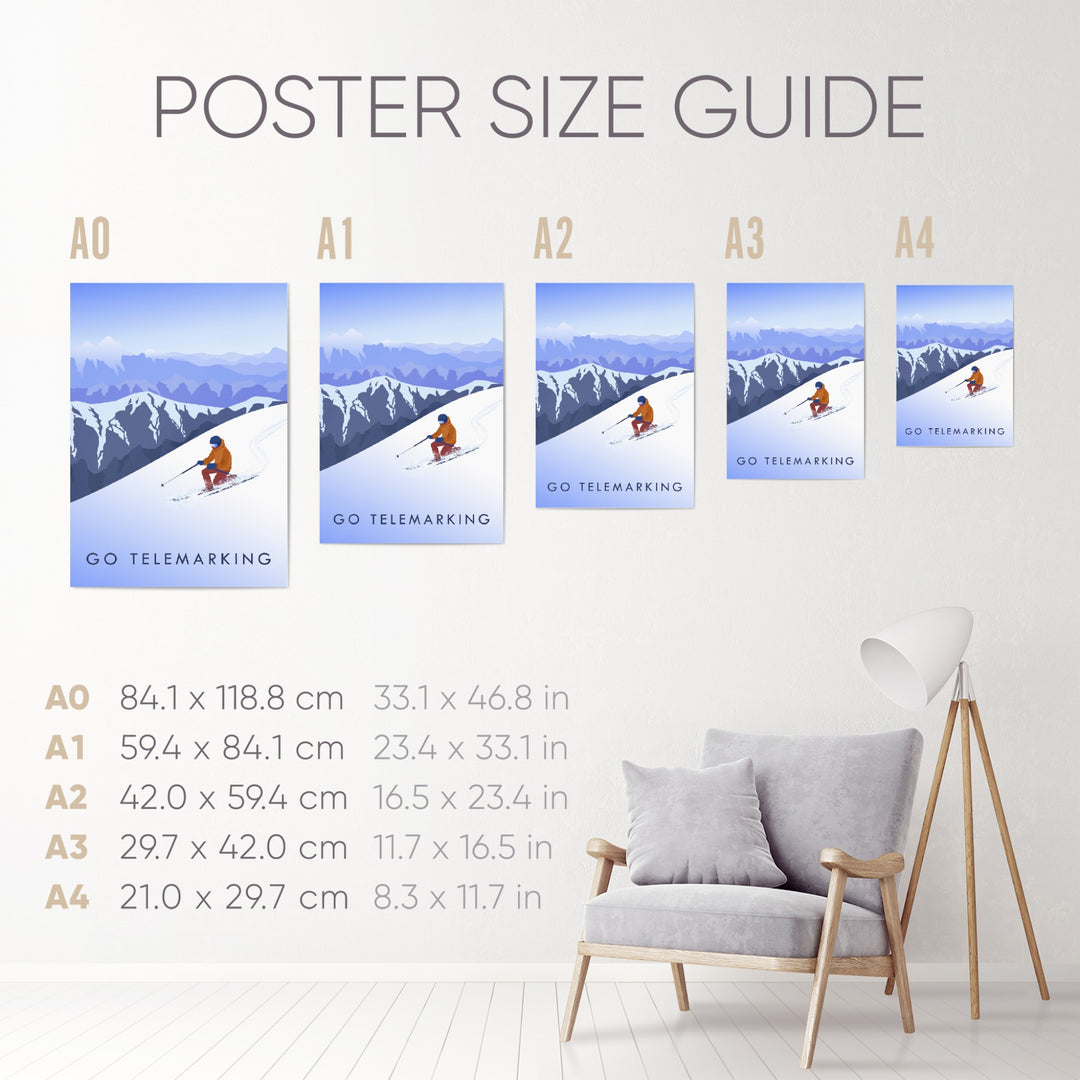 Go Telemarking Travel Poster