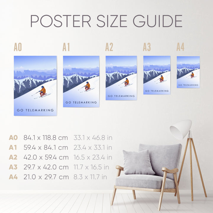 Go Telemarking Travel Poster