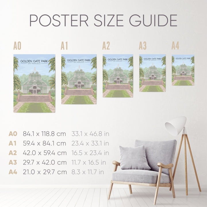 Golden Gate Park San Francisco Travel Poster