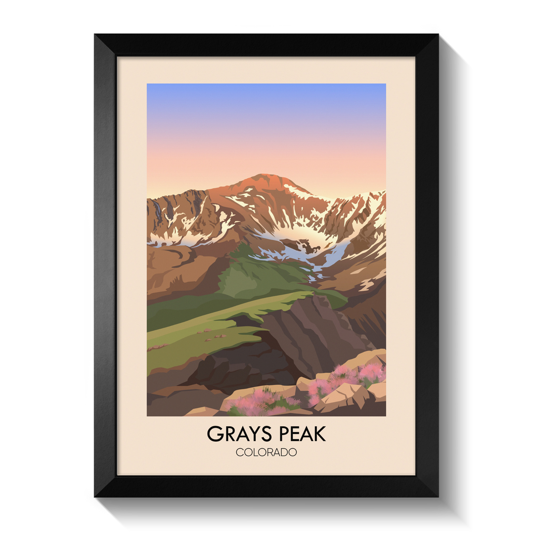 Grays Peak Colorado USA Travel Poster
