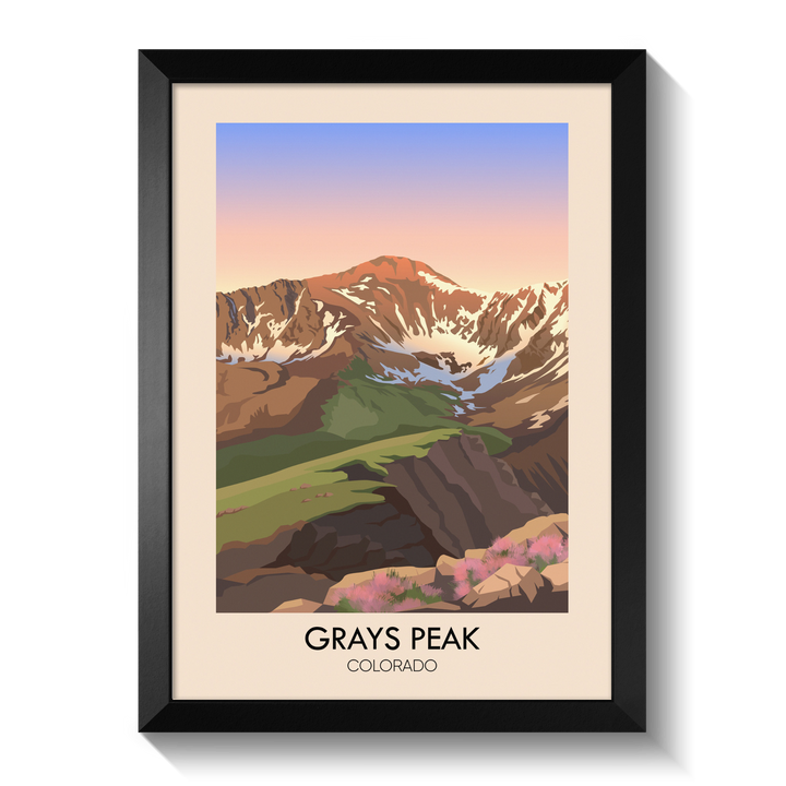 Grays Peak Colorado USA Travel Poster