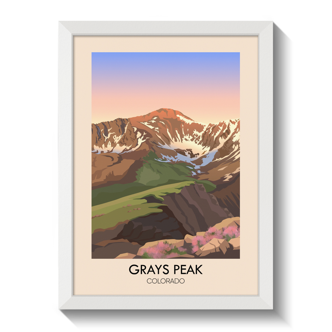Grays Peak Colorado USA Travel Poster