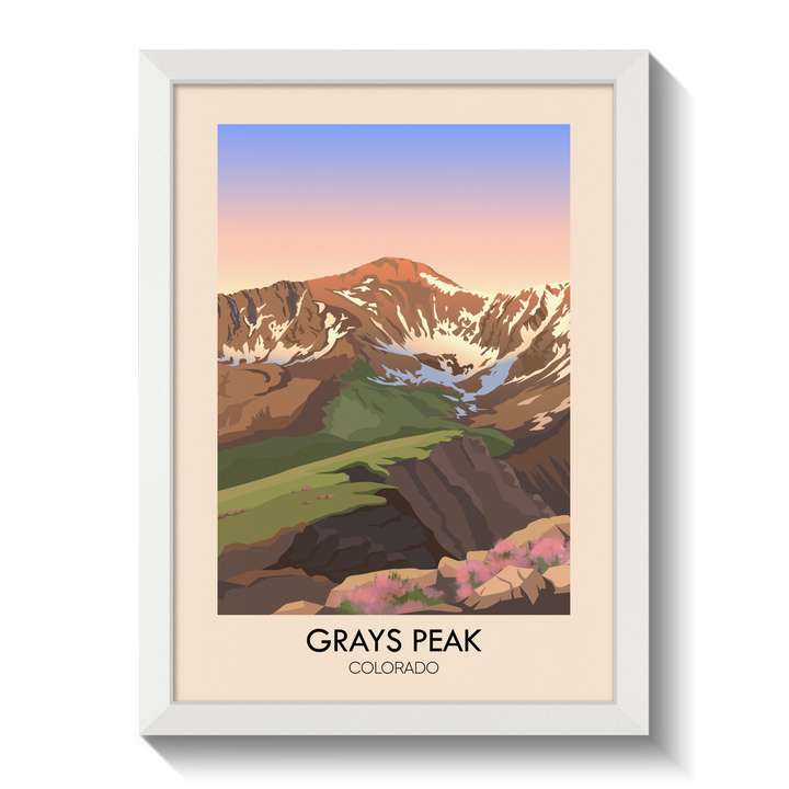 Grays Peak Colorado USA Travel Poster