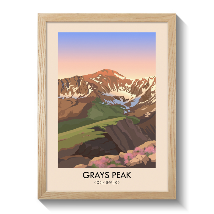 Grays Peak Colorado USA Travel Poster