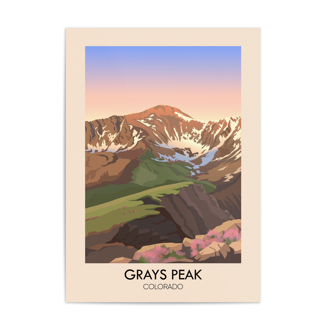 Grays Peak Colorado USA Travel Poster
