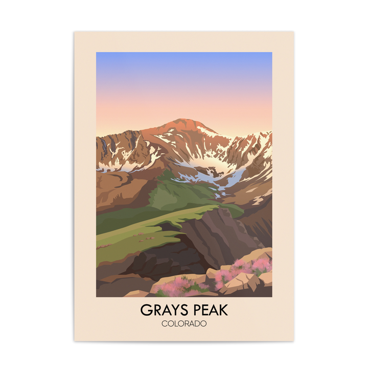 Grays Peak Colorado USA Travel Poster