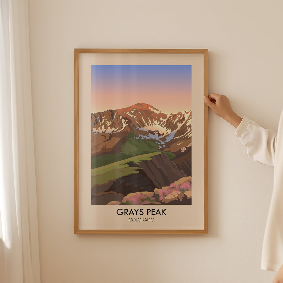 Grays Peak Colorado USA Travel Poster