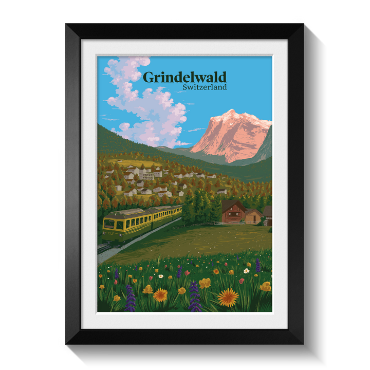 Grindelwald Switzerland Travel Poster