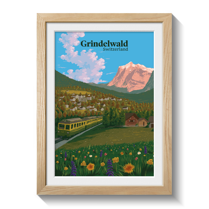 Grindelwald Switzerland Travel Poster