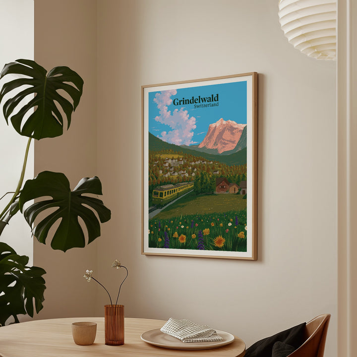Grindelwald Switzerland Travel Poster