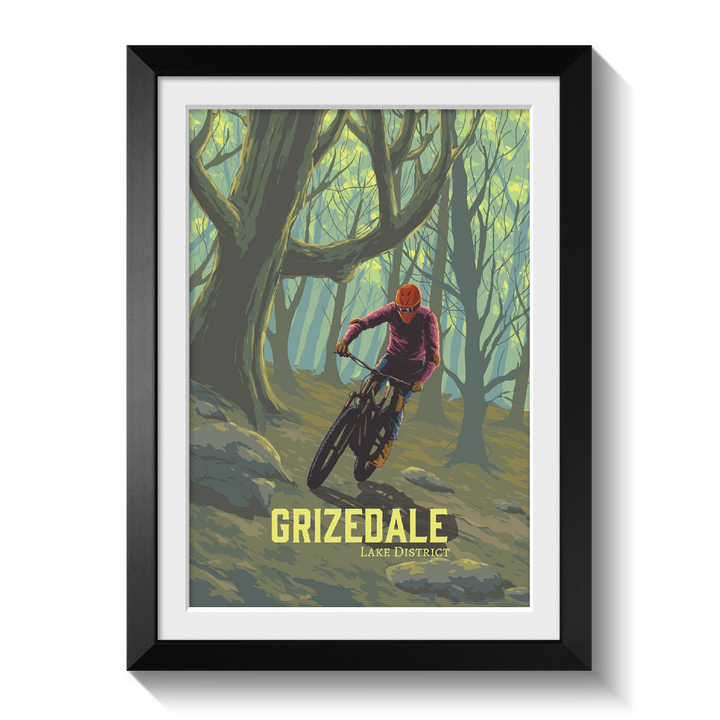 Grizedale Mountain Biking Travel Poster