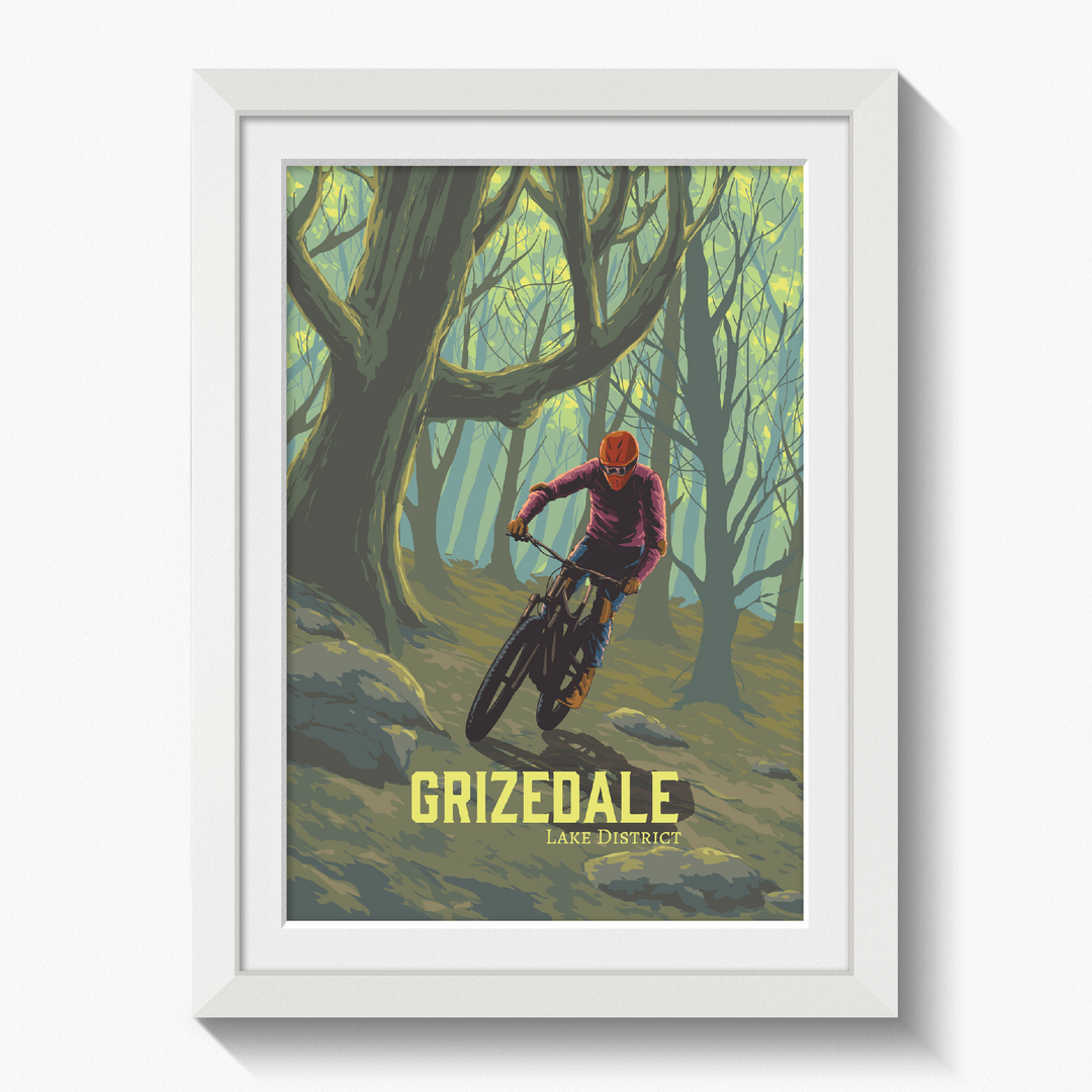 Grizedale Mountain Biking Travel Poster