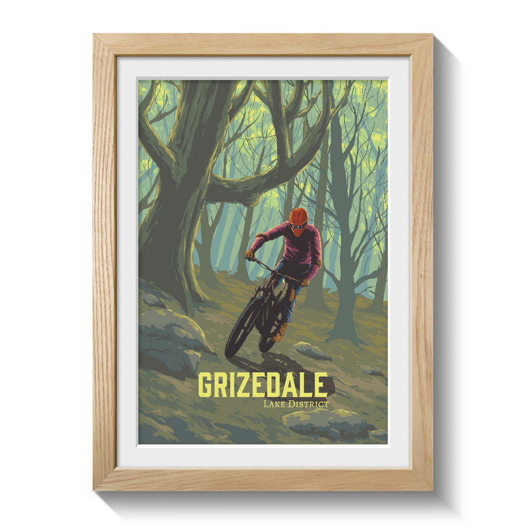 Grizedale Mountain Biking Travel Poster
