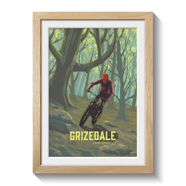 Grizedale Mountain Biking Travel Poster