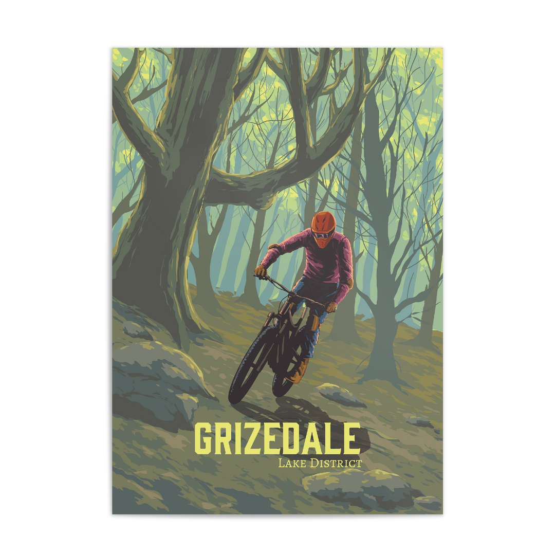 Grizedale Mountain Biking Travel Poster