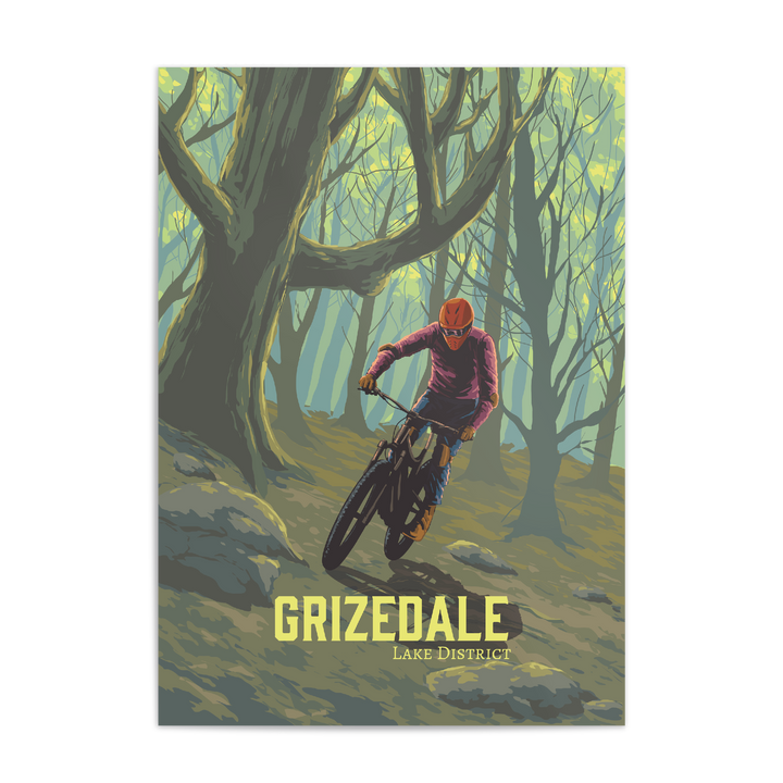 Grizedale Mountain Biking Travel Poster