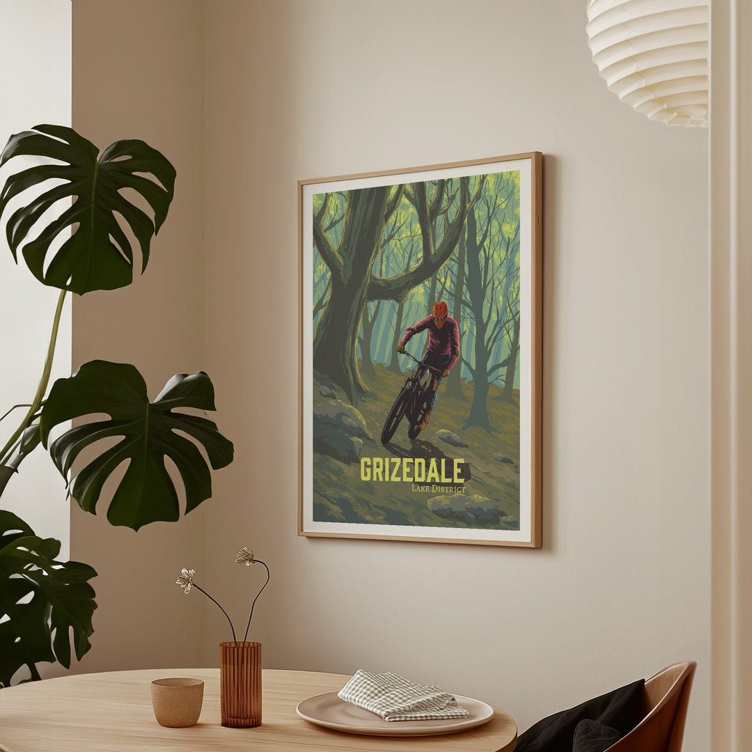 Grizedale Mountain Biking Travel Poster