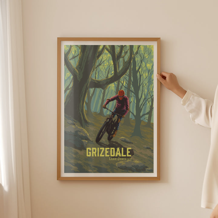 Grizedale Mountain Biking Travel Poster