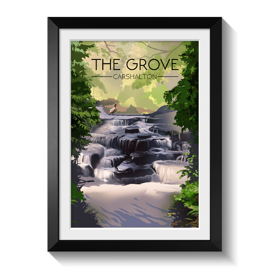 The Grove Carshalton Travel Poster