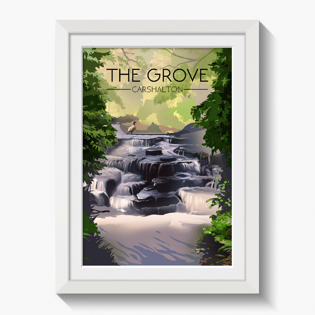 The Grove Carshalton Travel Poster