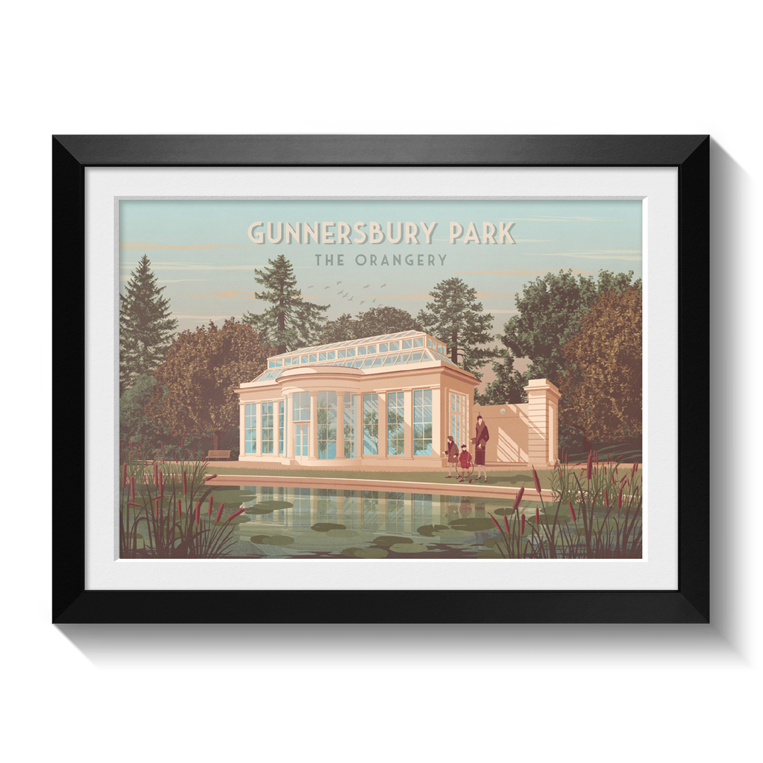 Gunnersbury Park Orangery London Travel Poster