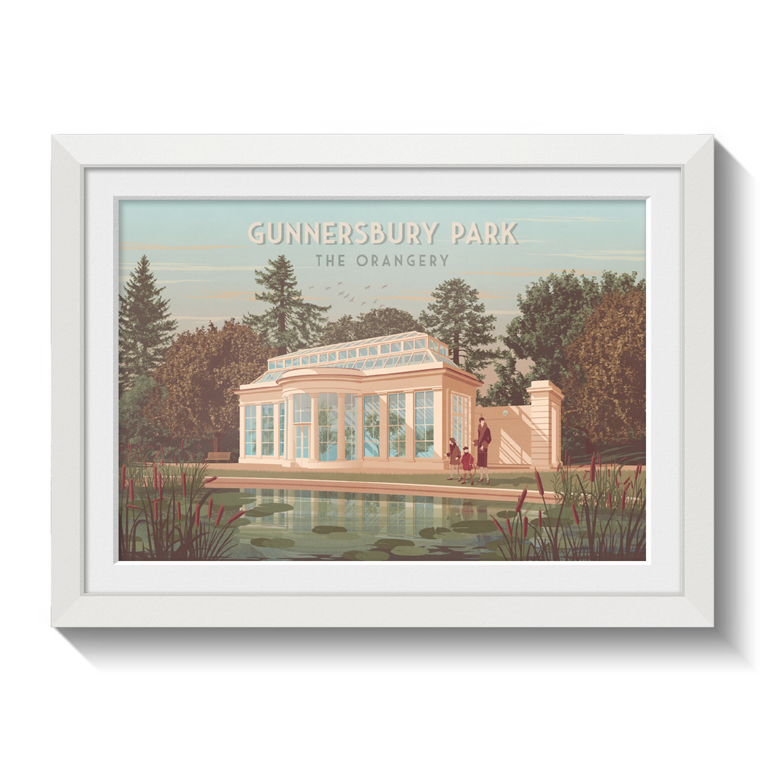 Gunnersbury Park Orangery London Travel Poster