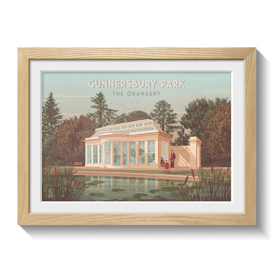 Gunnersbury Park Orangery London Travel Poster