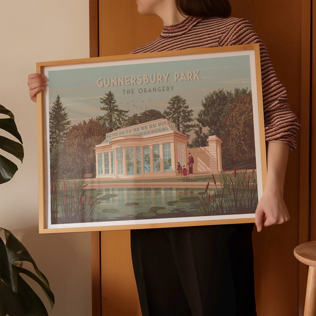 Gunnersbury Park Orangery London Travel Poster