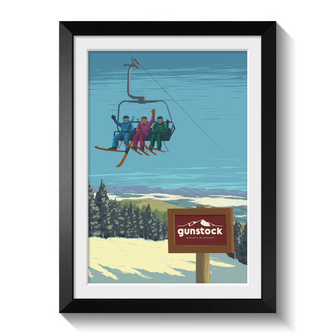 Gunstock Ski Resort Poster