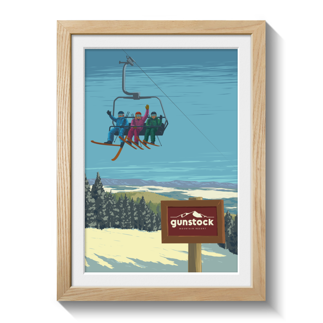 Gunstock Ski Resort Poster